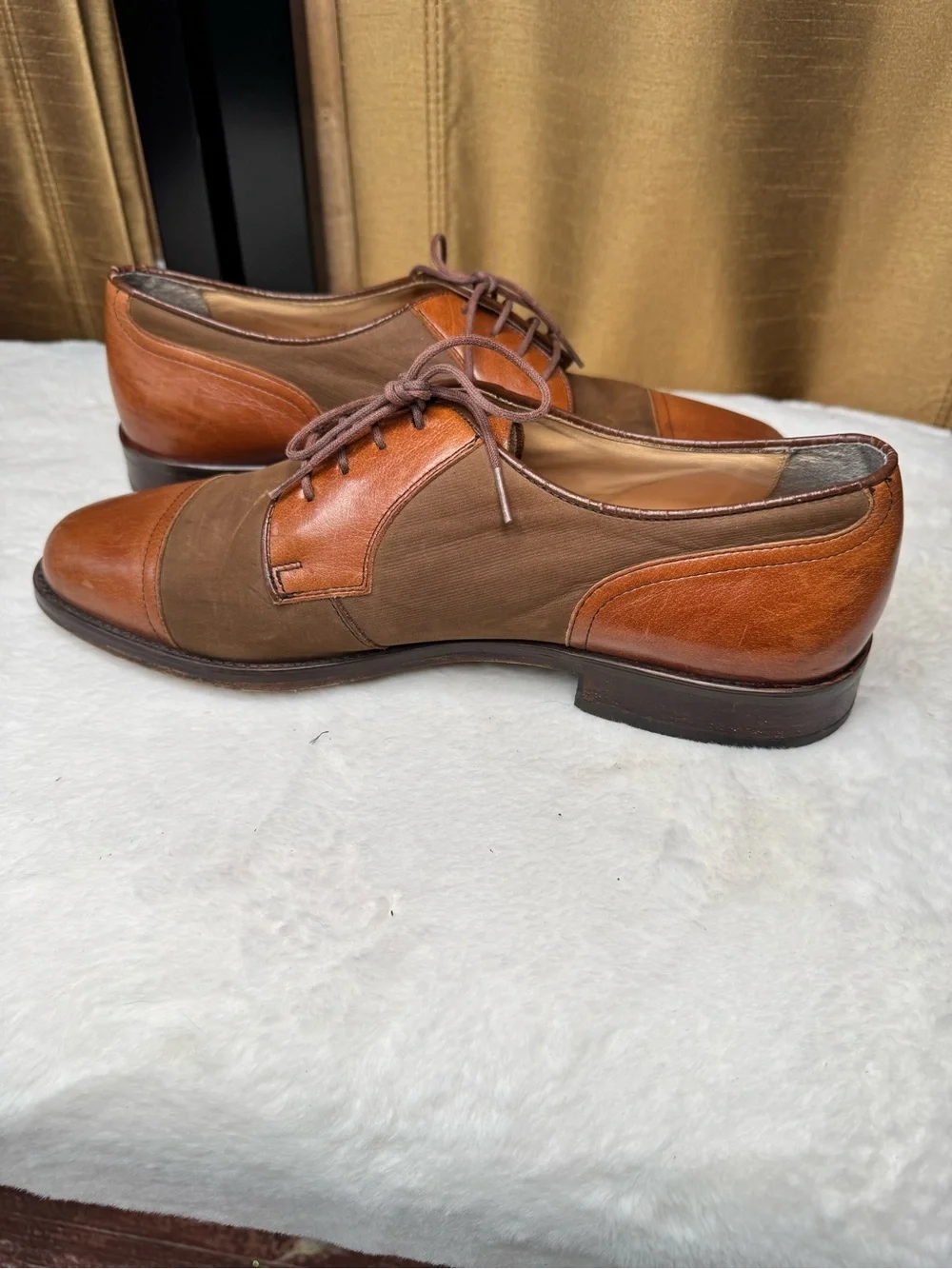 Gallus Fashion Brown Leather Cap Toe Oxford Dress Shoes Men’s US 8 Made Germany